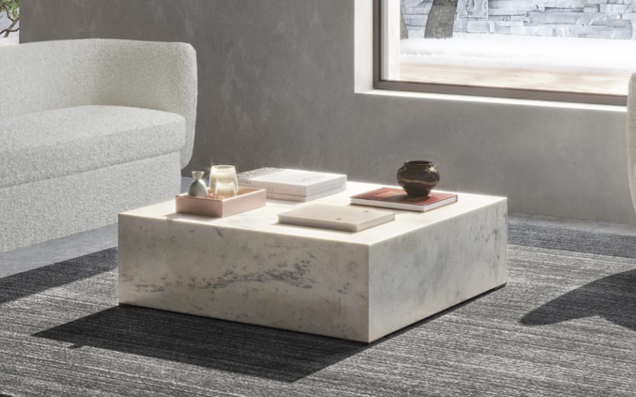 BLOCK MARBLE LIVING ROOM TABLES