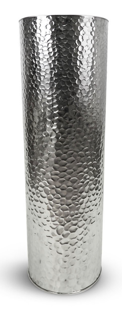 Potted Hammered Stainless Martello Cylindra 15x15x44-furniture stores regina-Hunters Furniture