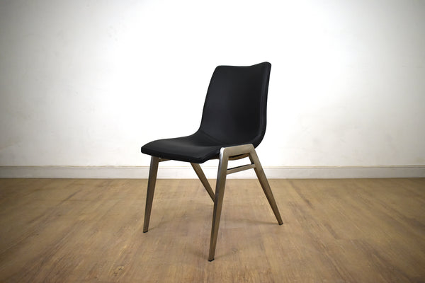 STEEL Chair BLACK Brushed Stainless Steel