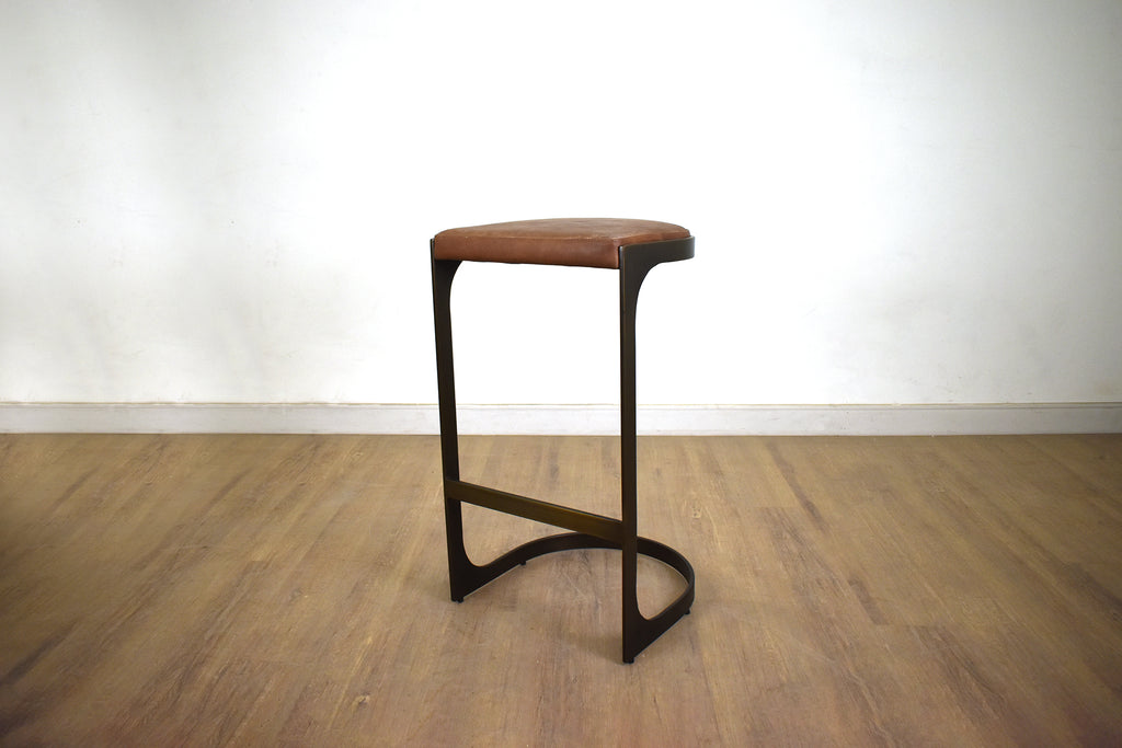 (Item Discontinued) REDMOND Brown Leather   -   30" Bar Stool