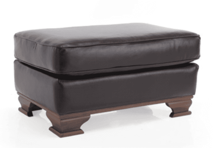 3933 Ottoman in Espresso Vermont Chestnut Leather (200)-furniture stores regina-Hunters Furniture
