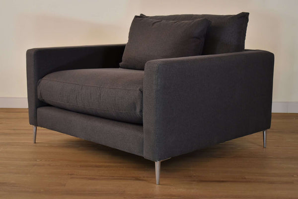 BERLIN Charcoal Fabric - Chair and a Half-furniture stores regina-Hunters Furniture