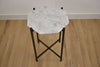 WHITE MARBLE TOP  - 15" Side Table-furniture stores regina-Hunters Furniture