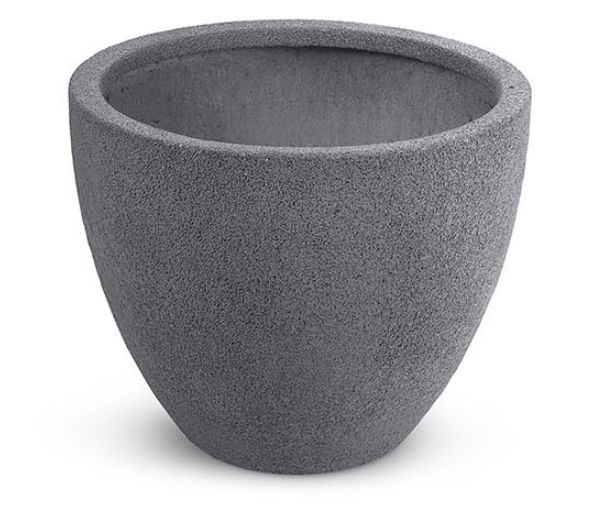 Potted Dark Grey Sandstone Helmet 18.5x18.5x16-furniture stores regina-Hunters Furniture
