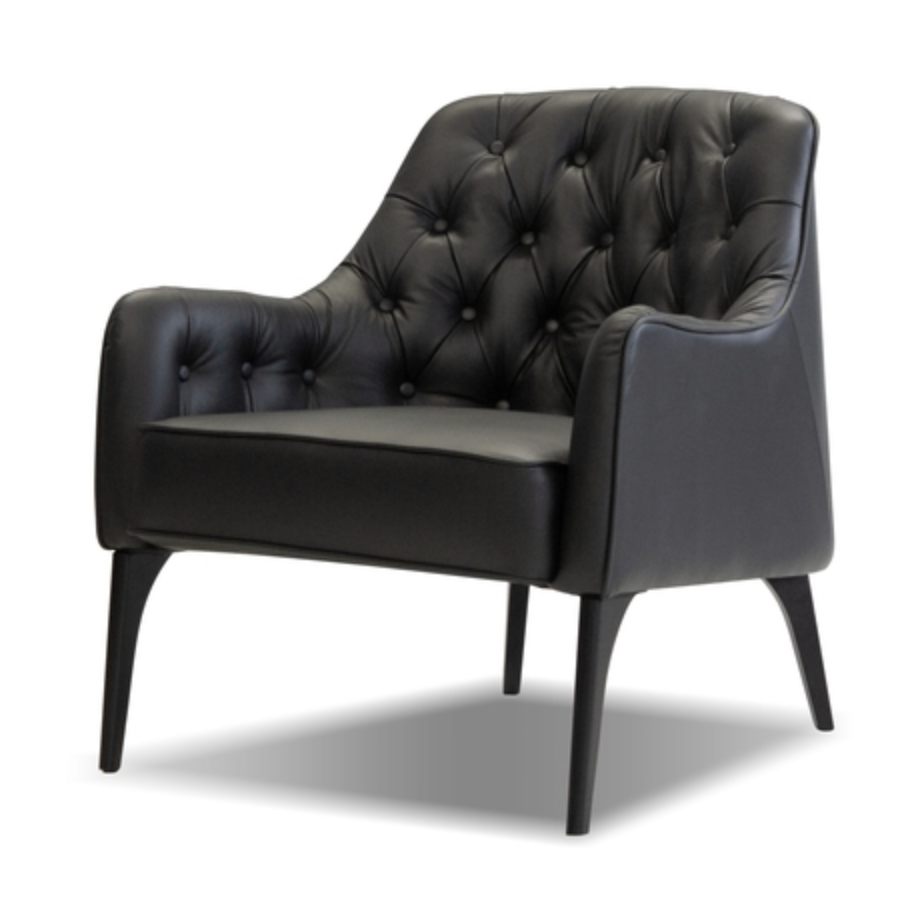 N317 Black Leather - Chair-furniture stores regina-Hunters Furniture