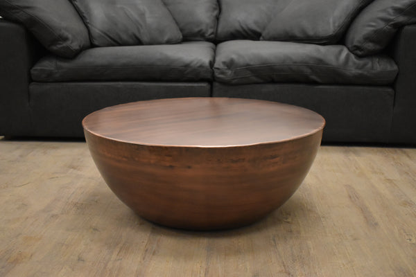 SEATTLE II Copper Finish Metal - 31.5" Coffee Table-furniture stores regina-Hunters Furniture