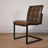 BURNABY Brown Leather - 20" Dining Chair-furniture stores regina-Hunters Furniture