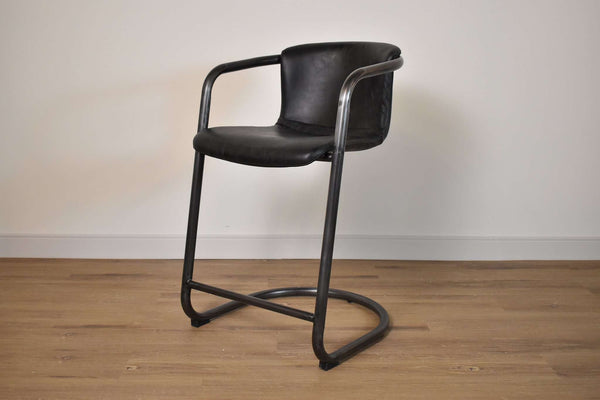 BERLIN Black Leather - 35" Counter Stool-furniture stores regina-Hunters Furniture