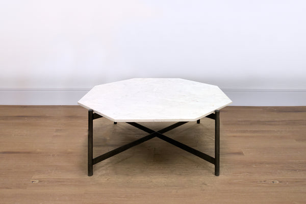 WHITE MARBLE TOP - 39.75" Coffee Table