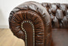 BEAUMONT Sofa in Espresso (200) Buckshot Espresso w Antique Brass Nail Studs 89"-furniture stores regina-Hunters Furniture