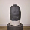 (Item Discontinued) Grey Top, White Bottom Stone - 17" Vase - FINAL SALE-furniture stores regina-Hunters Furniture