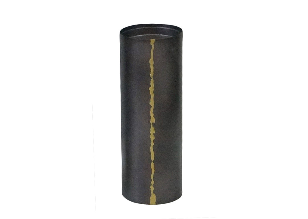 N377 Brown Metal   -   10" Vase