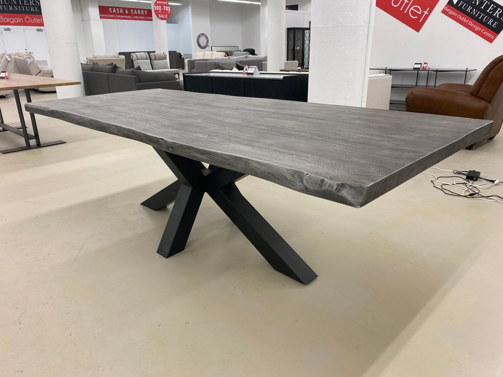 SANTA MONICA 98" Dining Table Grey Stained Wood