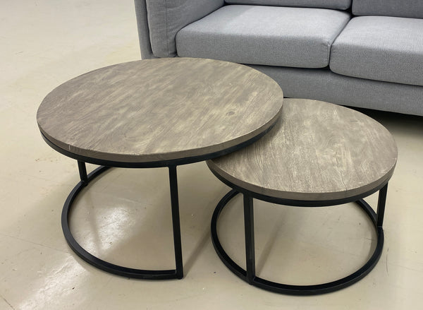 N1006 ROUND NESTING COFFEE TABLES SET OF 2