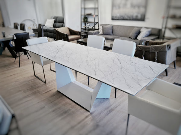 ANNEX White Ceramic - 62" Dining Table-furniture stores regina-Hunters Furniture