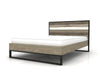 SILVER LAKE 66" Queen Bed Grey and Brown Exotic Hardwood