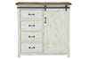 MARSEILLE 4 Drawer Chest With 1 Door NATURAL/ANTIQUE WHITE