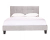 ELLY QUEEN BED LIGHT GREY FABRIC