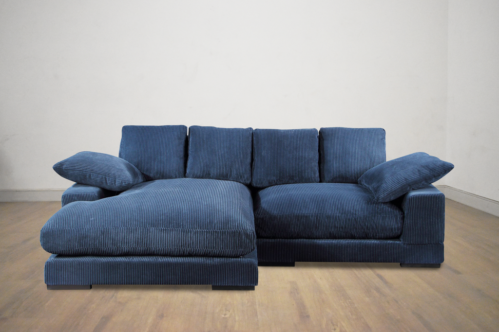 PORTLAND Navy Blue Fabric - 70" Deep Chaise Sofa Chaise-furniture stores regina-Hunters Furniture