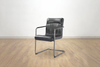 WHISTLER Black Leather   -   21" Dining Arm Chair