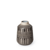 EM1098 Small Dark Gray Cream Ceramic Vase