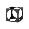 EM1244 Small Matte Black Metal Square Decorative Object 4.9L x 4.9W x 4.9H