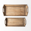 EM1211 (Set of 2) Natural Wooden Trays