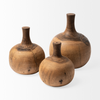 EM1058 Small Solid Wood Vase Shaped Decorative Object