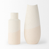 EM1260 5.9L x 5.9W x 14.0H Cream Conical Crackled Ceramic Vase