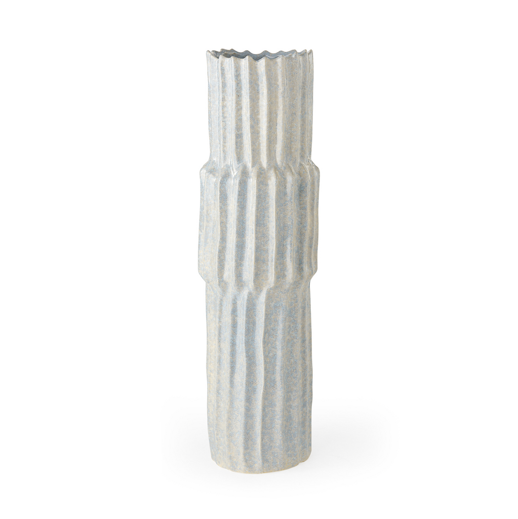 EM1261 6.7L x 6.7W x 23.0H Gray Ceramic Vase