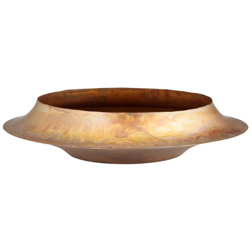 (Item Discontinued) ON1016 Pioneering Bowl/Flamed Brass