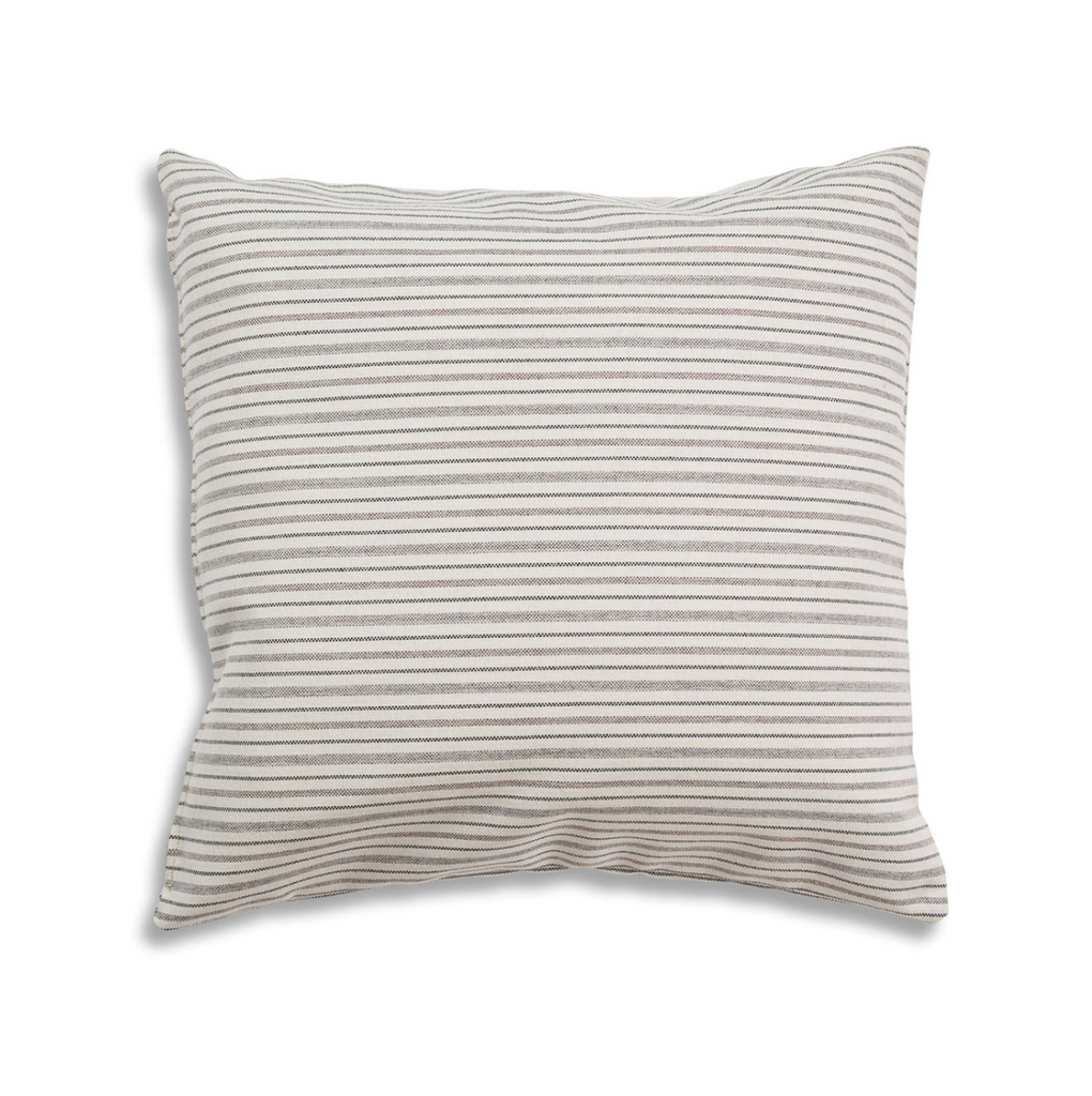FS1035 22" Square Feather Cushion - Cream Stripe