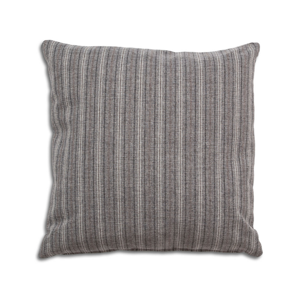 FS1036 22" Square Feather Cushion - Grey Stripe