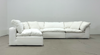 SANTA MONICA 45 INCH FABRIC 4 PC ONE ARM SECTIONAL 135" x 90" (L or R)