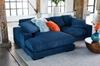 PORTLAND Navy Blue Fabric - 70" Deep Chaise Sofa Chaise-furniture stores regina-Hunters Furniture