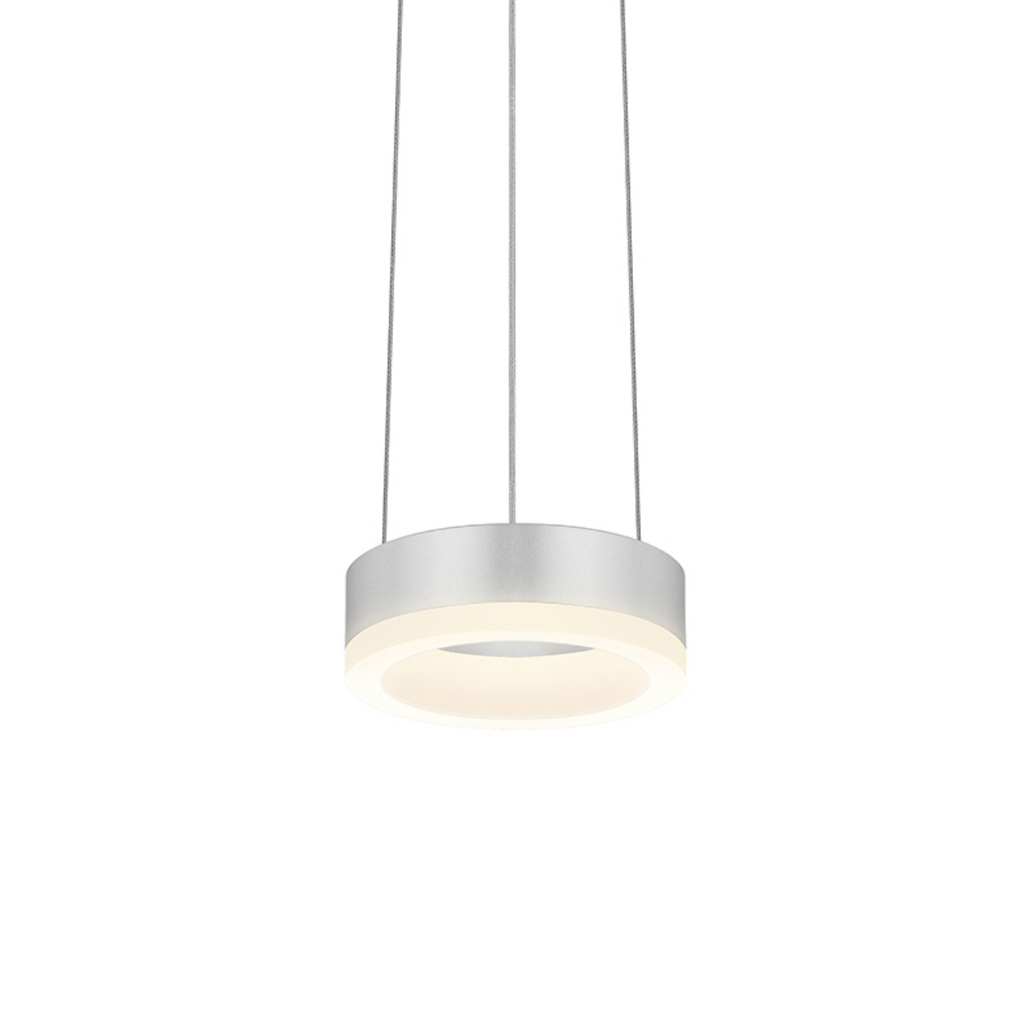 Corona 6" LED Ring Pendant Bright Satin Aluminum-furniture stores regina-Hunters Furniture