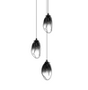 Liquid 3-Light LED Pendant Satin Black w/Smoke Fade Glass-furniture stores regina-Hunters Furniture