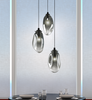 Liquid 3-Light LED Pendant Satin Black w/Smoke Fade Glass-furniture stores regina-Hunters Furniture