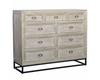 CHARLOTTE Grey Wash Distressed Finish Exotic Hardwood - 60" Dresser-furniture stores regina-Hunters Furniture