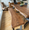 WHISTLER Natural Tree Colors with Smoked Finish and Live Edge Exotic Hardwood - 76" Dining Table-furniture stores regina-Hunters Furniture