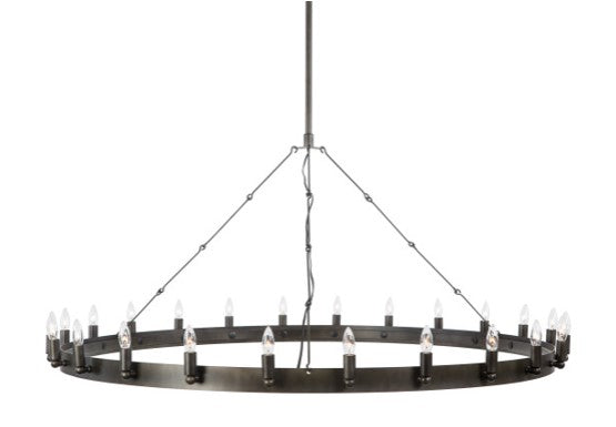 24 Light Chandelier in Raw Iron Grey Finish-furniture stores regina-Hunters Furniture