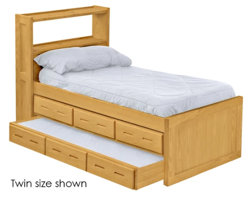 Captain's bookcase bed, twinXL Classic-furniture stores regina-Hunters Furniture