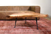 (Item Discontinued) PORTLAND COFFEE TABLE NATURAL TEAK WITH CAST IRON LEGS