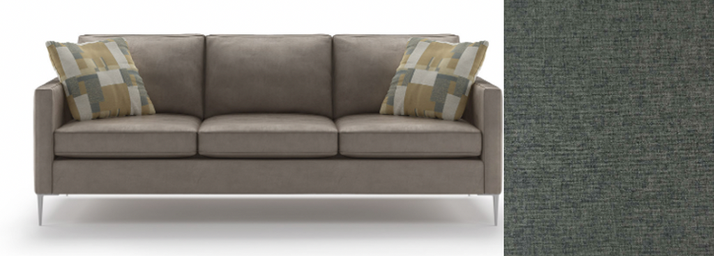 KENT Fabric Sofa in Brushed Chrome Leg (3) Turbo Charcoal 86"-furniture stores regina-Hunters Furniture